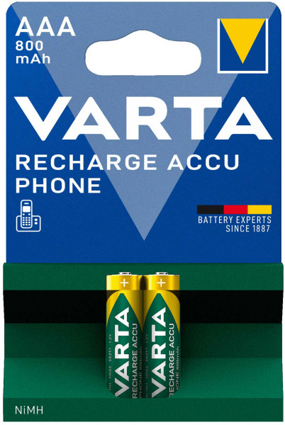 Batterien VARTA Recharge Accu Phone Solar 800 mAh Typ AAA / HR03