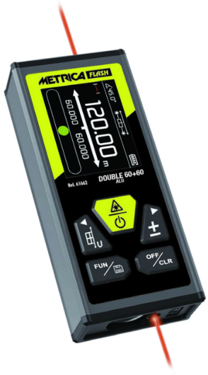 Distanzmesser METRICA DOUBLE ALU 60 + 60 Laser
