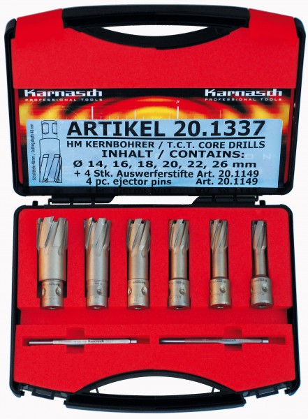 Kernbohrer HM BASIC-Set, Schnitttiefe 40 mm, FEIN Quick-In KARNASCH